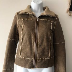 Leather jacket with fur inside. Size Small